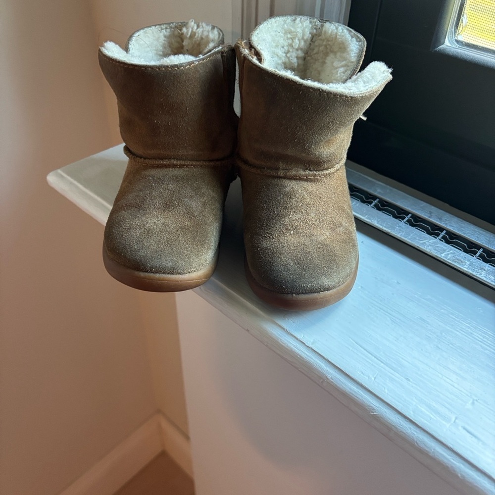 UGG Tan Kids Boots with Cream Lining